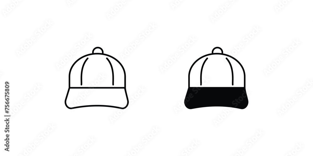 baseball cap icon with white background vector stock illustration baseball cap icon with white background vector stock illustration