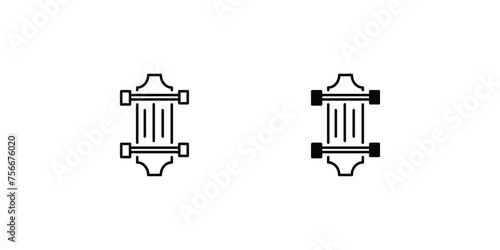 longborad icon with white background vector stock illustration
