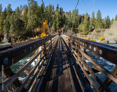 Walking Bridge over a River