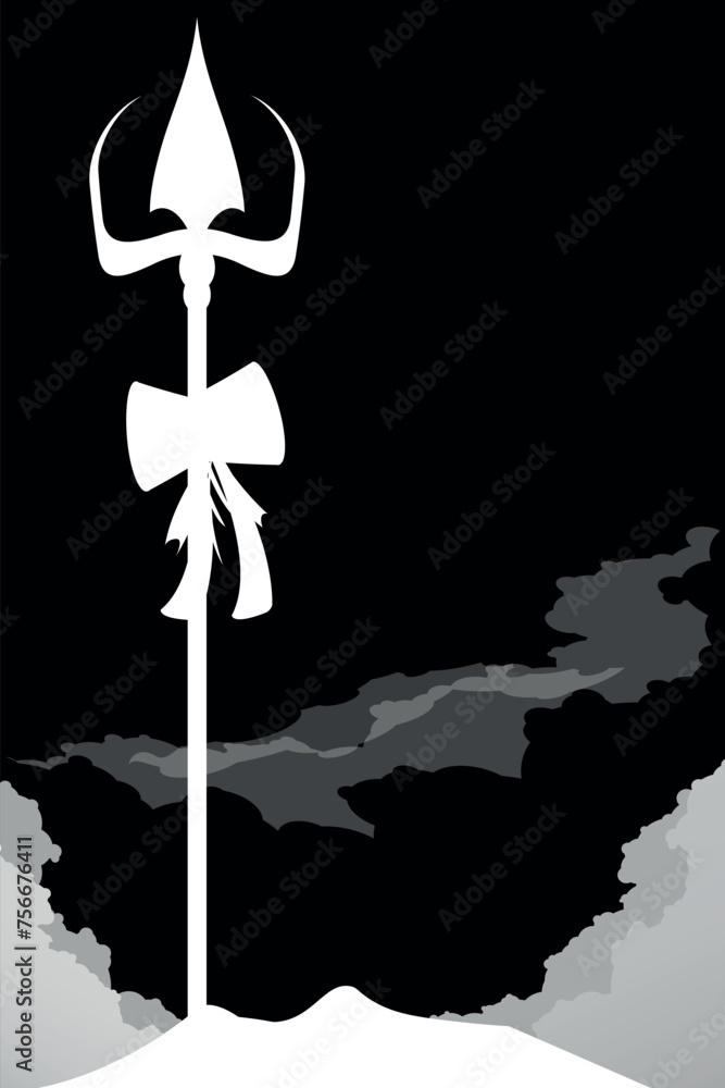jainism religion symbol of Trishula trident of Jain and Hinduism. jainism religion symbol of Trishula trident of Jain and Hinduism.