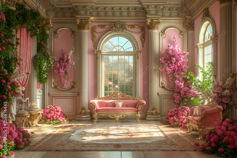 Fototapeta premium princess living room in a royal house