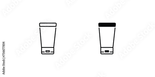 sunscreen icon with white background vector stock illustration