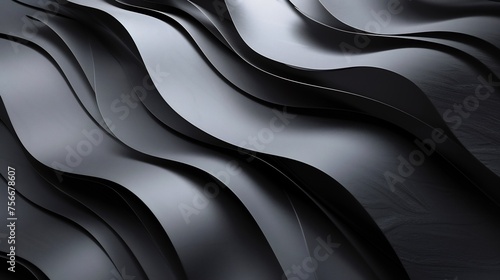 A black background with several layers of folded paper. The design features organic shapes and lines