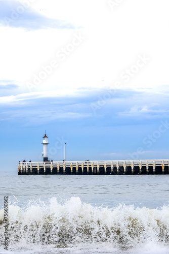 View on sea with lighthouse