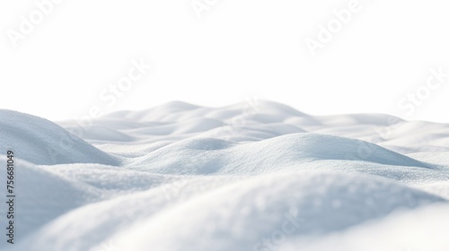 Panorama of the foggy winter landscape in the mountains