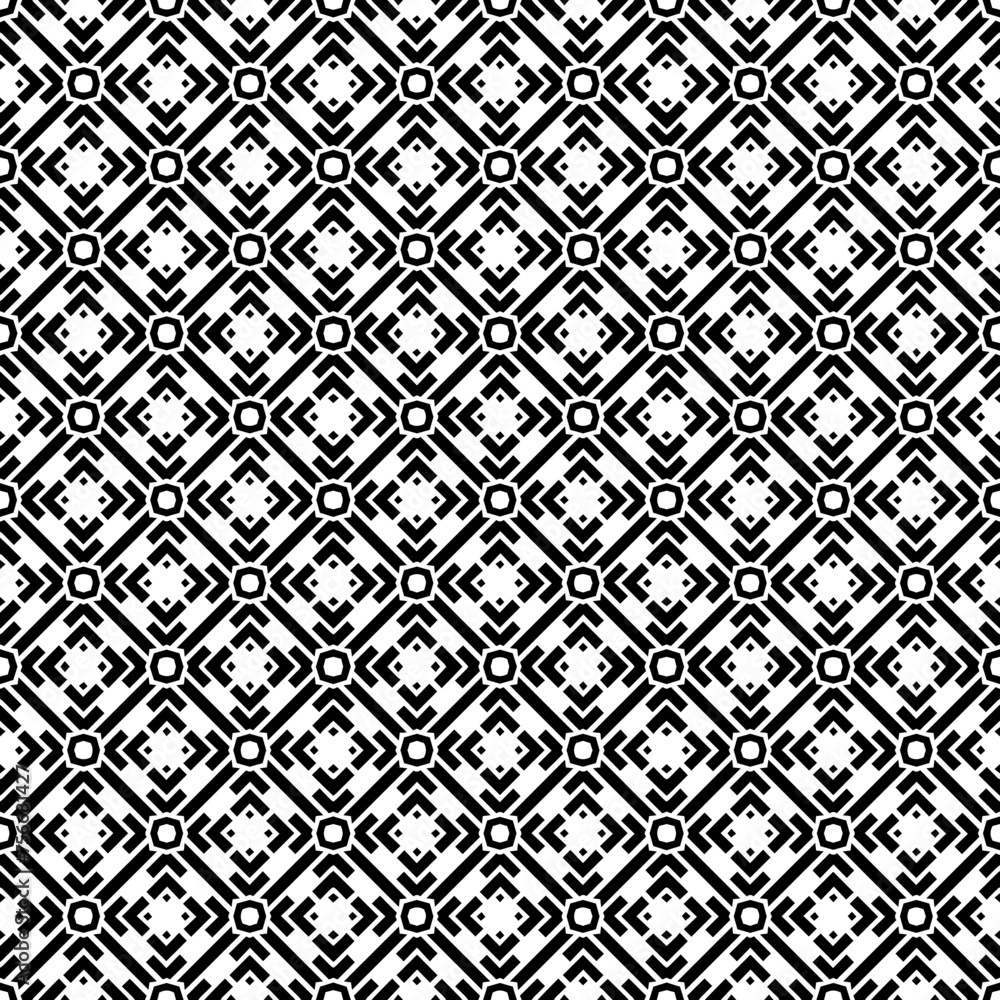 Black and white seamless abstract pattern. Background and backdrop. Grayscale ornamental design. Black and white seamless abstract pattern. Background and backdrop. Grayscale ornamental design.