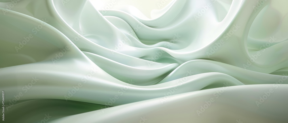 A white fabric with a pattern of waves and ripples A white fabric with a pattern of waves and ripples