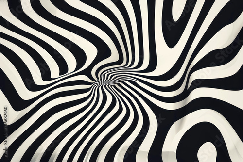 A zebra print pattern with a spiral design