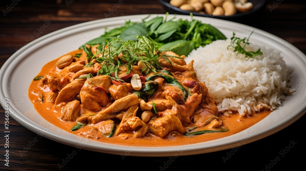 Thai Red curry chicken with pumpkin and basil so delicious Thai Red curry chicken with pumpkin and basil so delicious