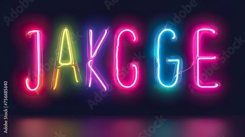 neon alphabet background saber light photo