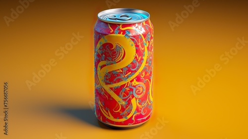 Can of soft drink advertising background