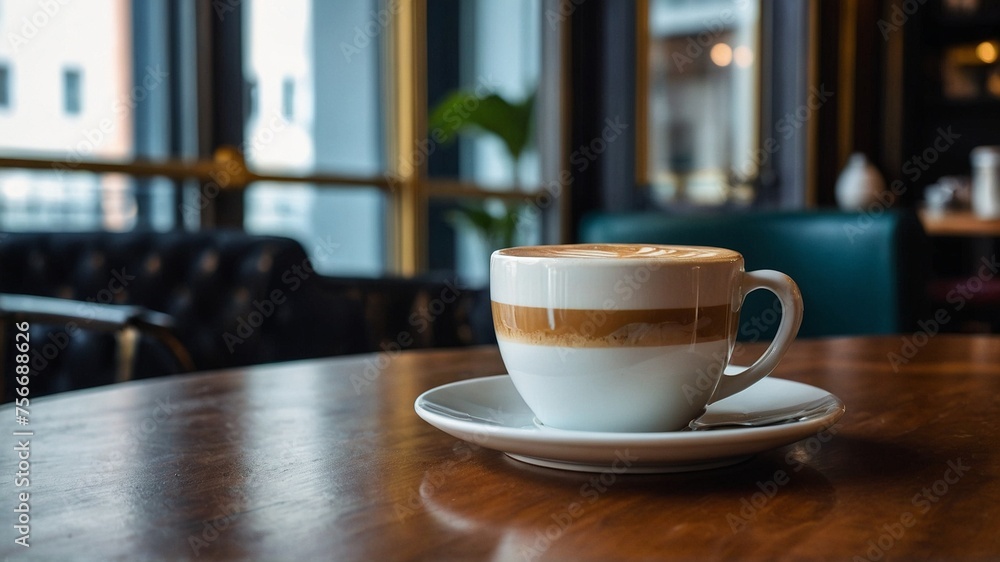 Fototapeta premium coffee in cafe