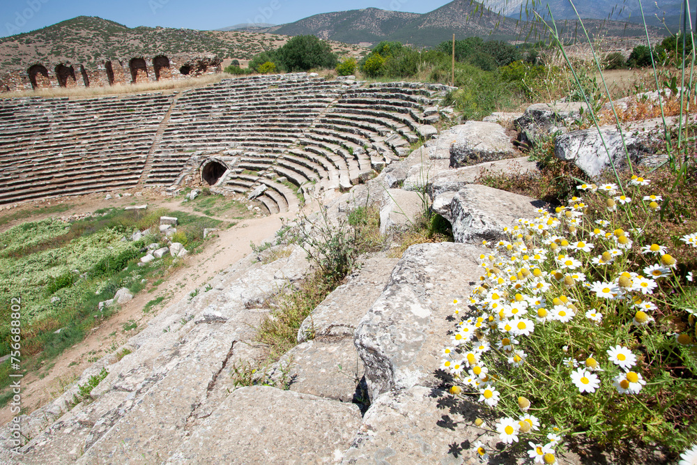 The stadium of the Aphrodisias ancient city, Aydin, Turkey