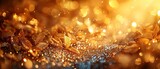 Decayed gold background with abstract defocus.