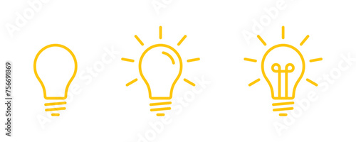 Light bulb icon set