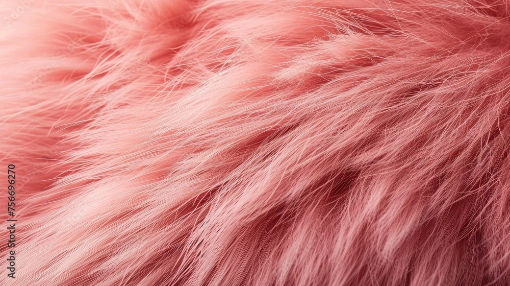 Fototapeta premium Mesmerizing Pink Fur Macro Shot