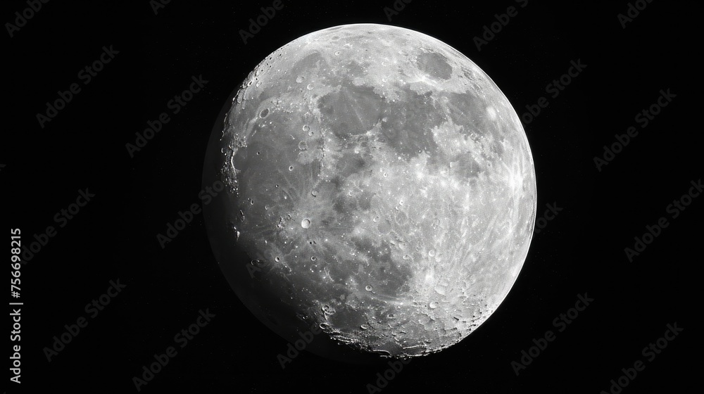 Lunar Serenity in the Midnight Sky Lunar Serenity in the Midnight Sky