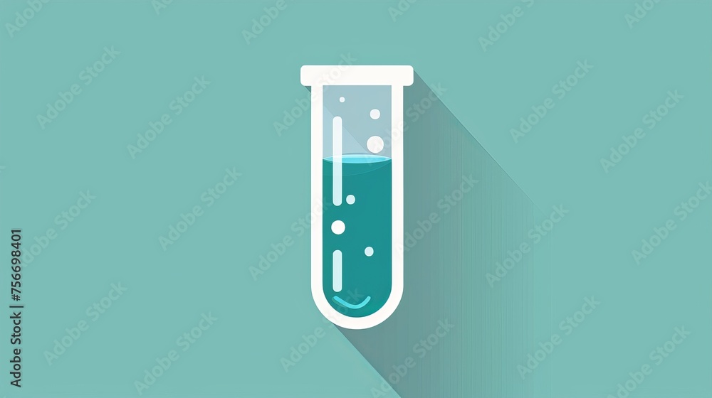 A sleek and simple icon representing a test tube, symbolizing the essence of scientific research and laboratory work A sleek and simple icon representing a test tube, symbolizing the essence of scientific research and laboratory work