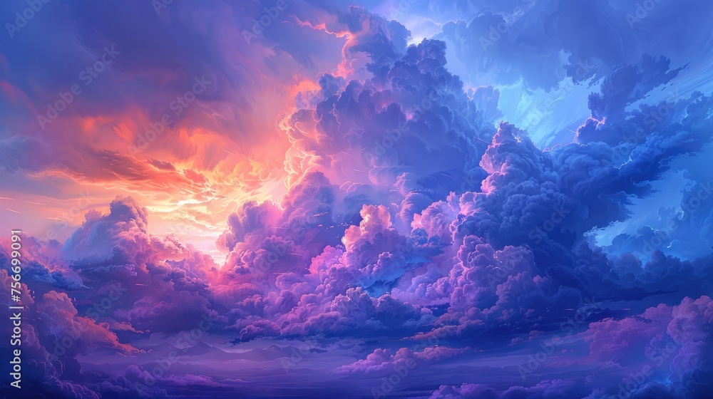 Enigmatic Night Skies: Majestic Storm Clouds