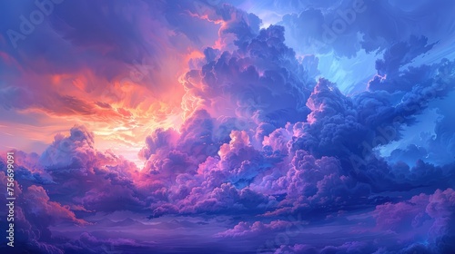 Enigmatic Night Skies: Majestic Storm Clouds