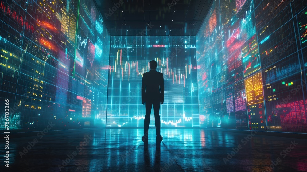 Financial Triumph: Stock Market Soars on Digital Display Financial Triumph: Stock Market Soars on Digital Display
