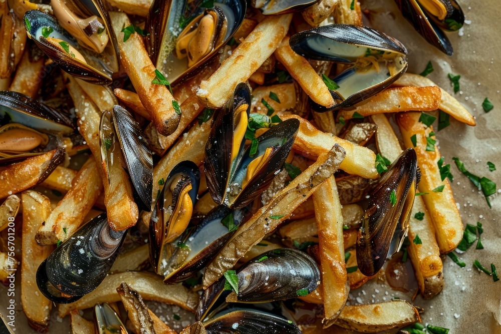 Traditional Moules Frites: Belgian Mussels with Golden Fries