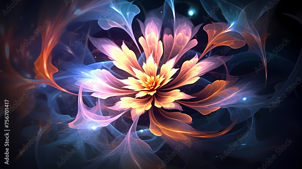 Beautiful abstract golden flowers Beautiful abstract golden flowers