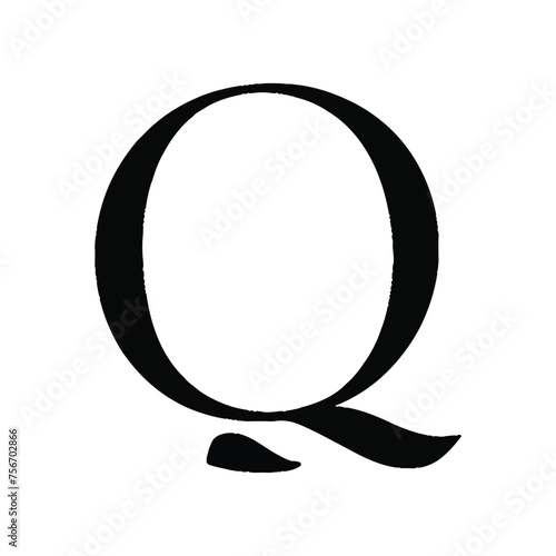 Initial letter Q and Q, QQ, decorative ornament emblem badge, overlapping monogram logo, elegant luxury on white background