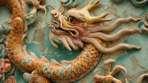 ancient ornament dragon background