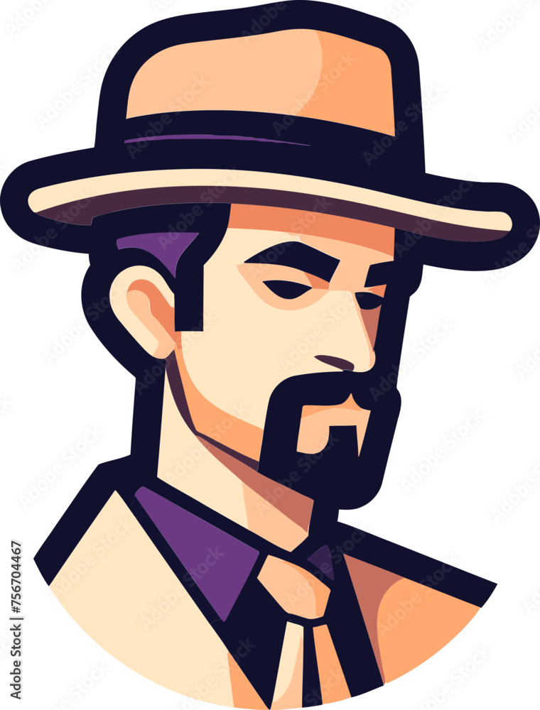 Vintage Vibes Retro Inspired Man Vector