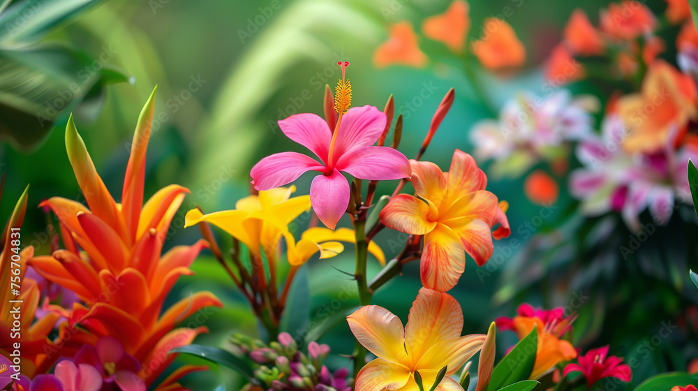 Red and yellow flower. AI generated art illustration. Red and yellow flower. AI generated art illustration.