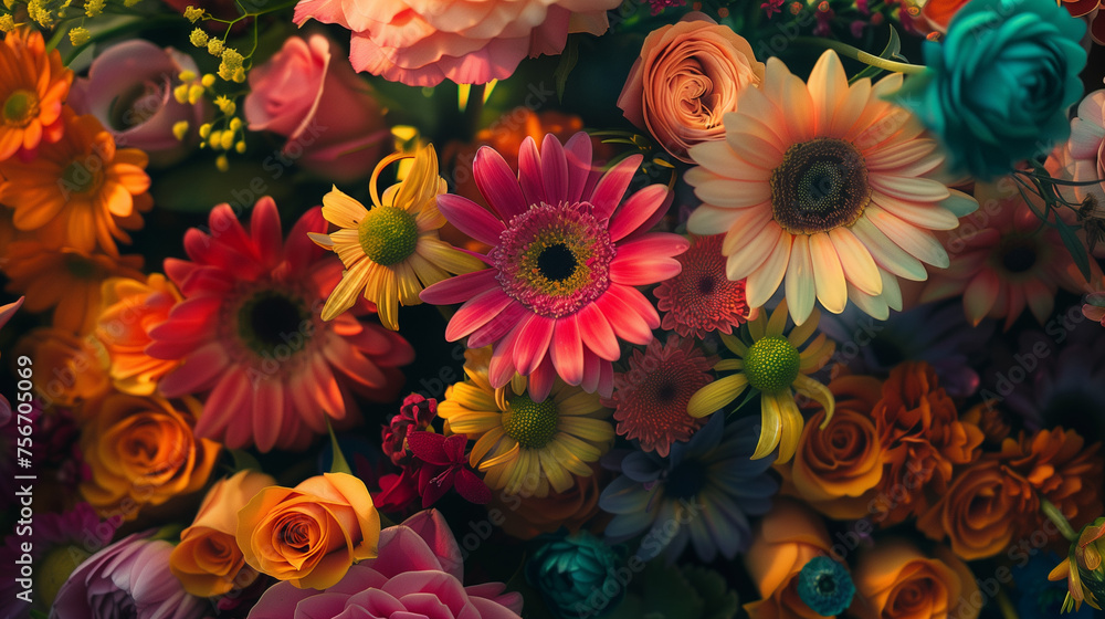 Red and yellow flower. AI generated art illustration. Red and yellow flower. AI generated art illustration.