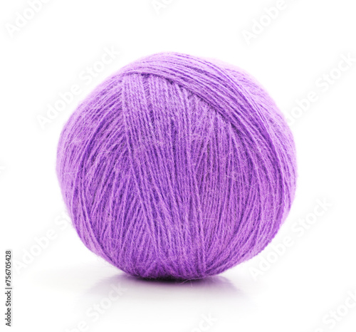 Ball of purple yarn.
