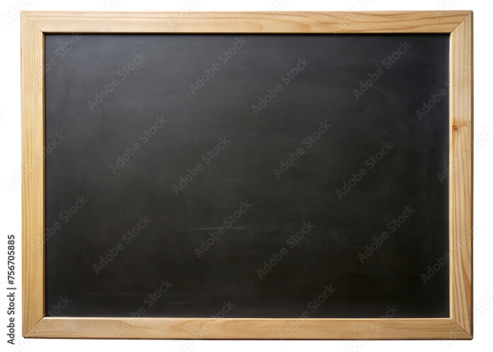 Blackboard with wooden frame isolated on transparent background. Top view. Blackboard with wooden frame isolated on transparent background. Top view.