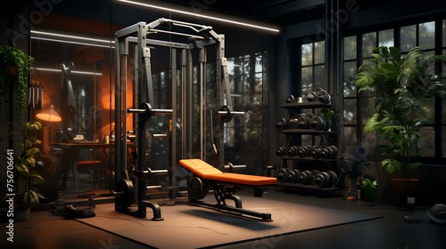 3D Rendered Illustration of Workout Equipment