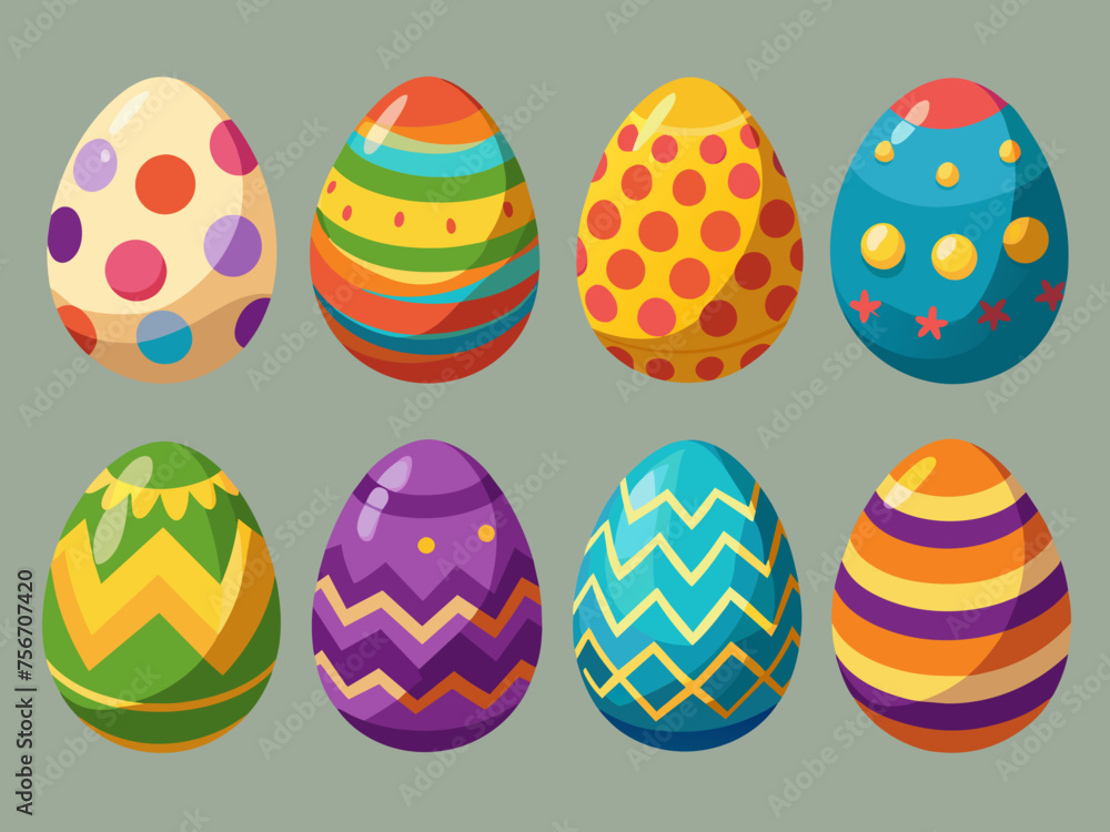 Easter joy: bright and colorful eggs
