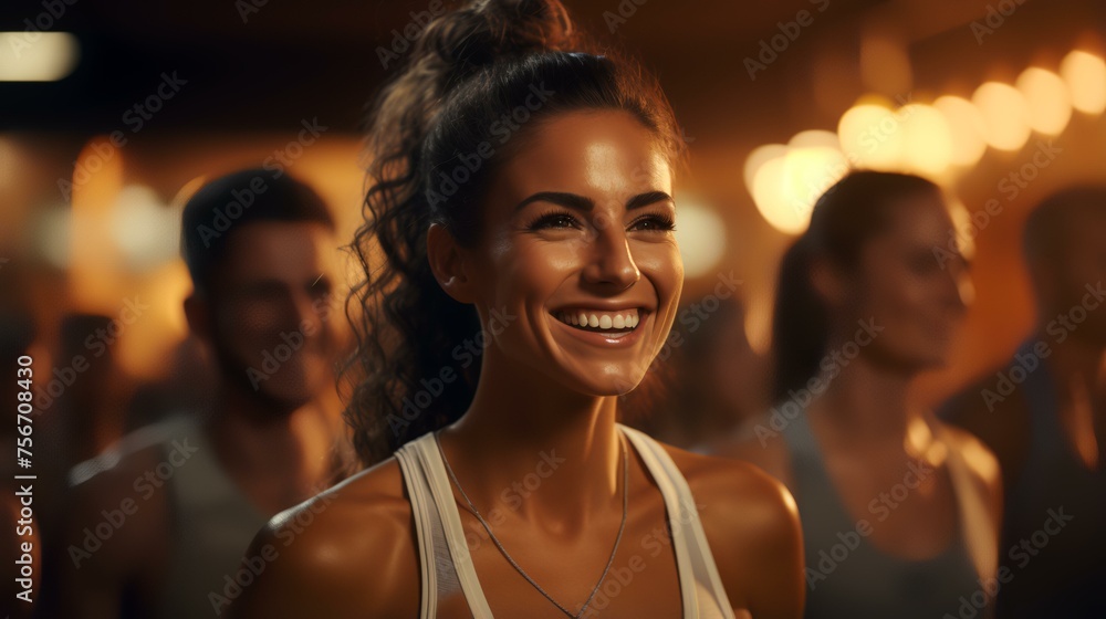 Fitness: Laughing and Friends at the Gym

