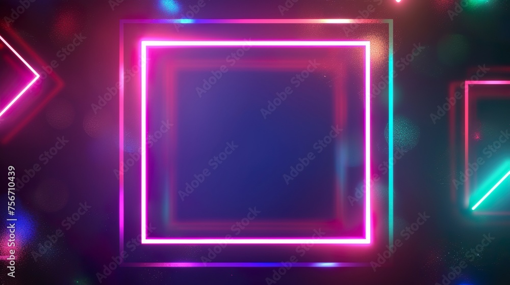 neon frame collection glowing lights background neon frame collection glowing lights background