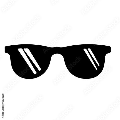 black sunglasses isolated on white