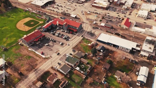 Aerial View of Hamilton, Montana photo