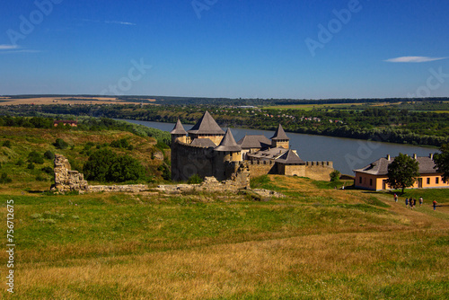 Khotyn castle, ancient fortress on the banks of the Dniester River, one of the seven wonders of Ukraine photo