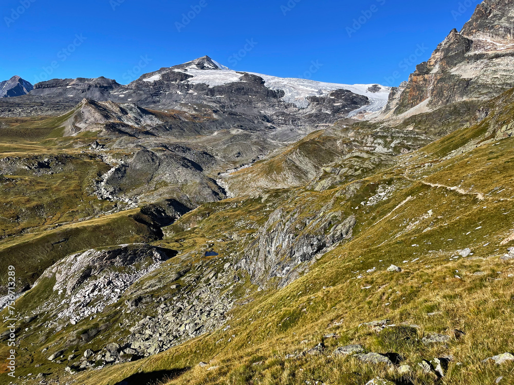 Panoramic Glacier Views and Mountain Trail, Vanoise National Park, Hautes Alps, France