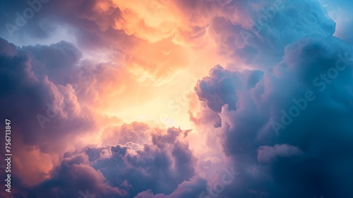 Dark of stormy sky with multiple cloud to ground lightning strikes. © Damerfie