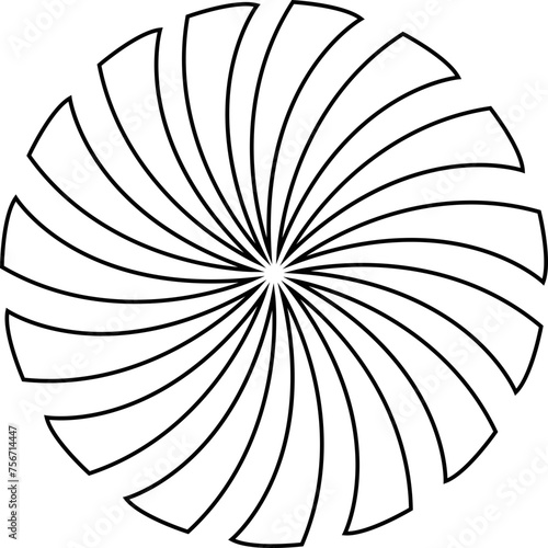 Sunburst element radial stripes or sunburst backgrounds icons of rays design. Retro stars black line vector isolated on transparent. Editable stock geometric sunburst symbol.