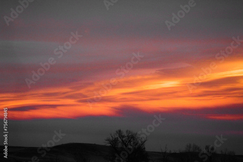 sunset in the mountains