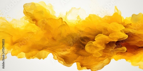 Yellow Substance Floating in the Air Generative AI photo