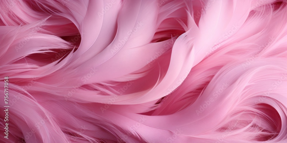 Close Up of a Pink and White Feather Generative AI Close Up of a Pink and White Feather Generative AI