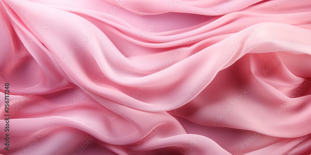 Fototapeta premium Close Up View of Pink Fabric Generative AI
