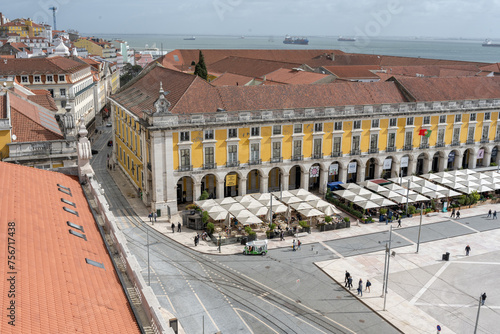 The Commerce Square is located in the city of Lisbon, photo