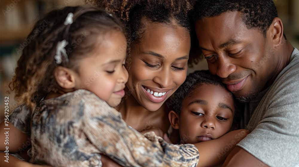 A diverse family enjoying quality time together. Showcasing love, unity, and connection across different family structures A diverse family enjoying quality time together. Showcasing love, unity, and connection across different family structures